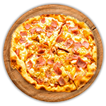 Cheese , Ham & Pineapple Pizza 