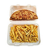 1/2 Pizza & Chips (with 1 Topping) 