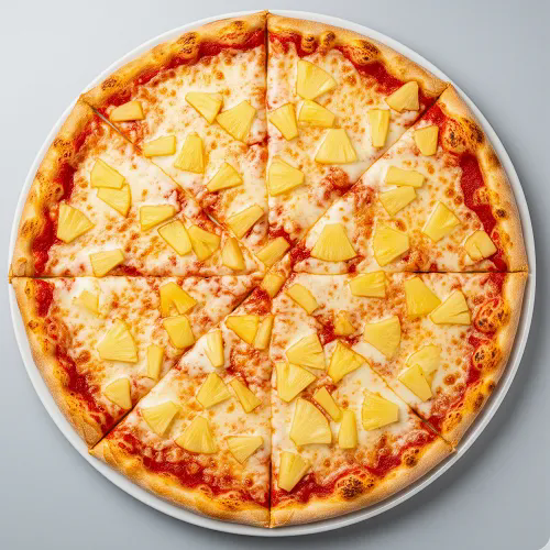 Cheese , Ham & Pineapple Pizza 